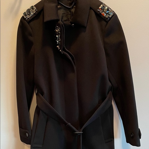 New with Tags Burberry Prorsum Angora Trench Coat Size 42 (US Size 8)